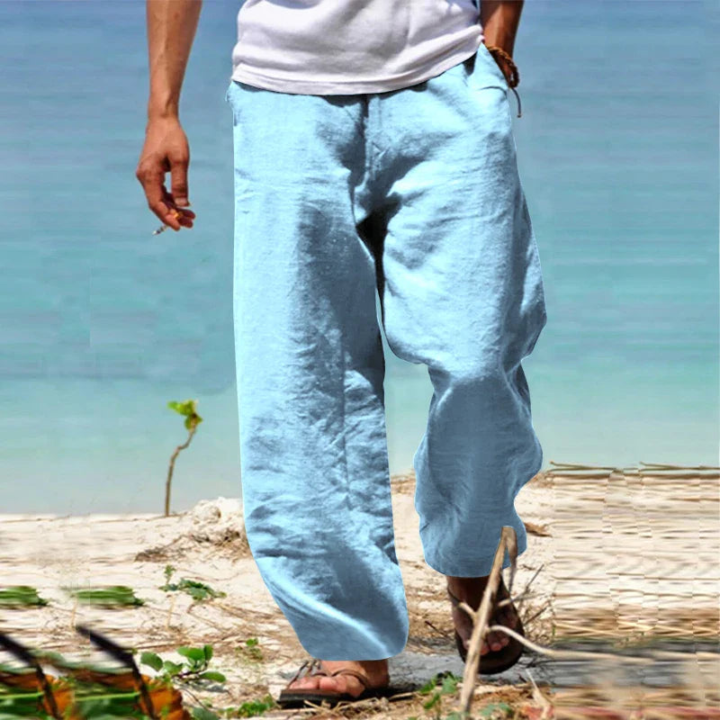 Mateo - Pantalón holgado hombre lino casual