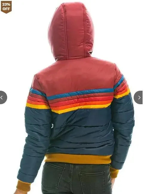 Asha | Chaqueta de terciopelo y nailon con capucha para mujer