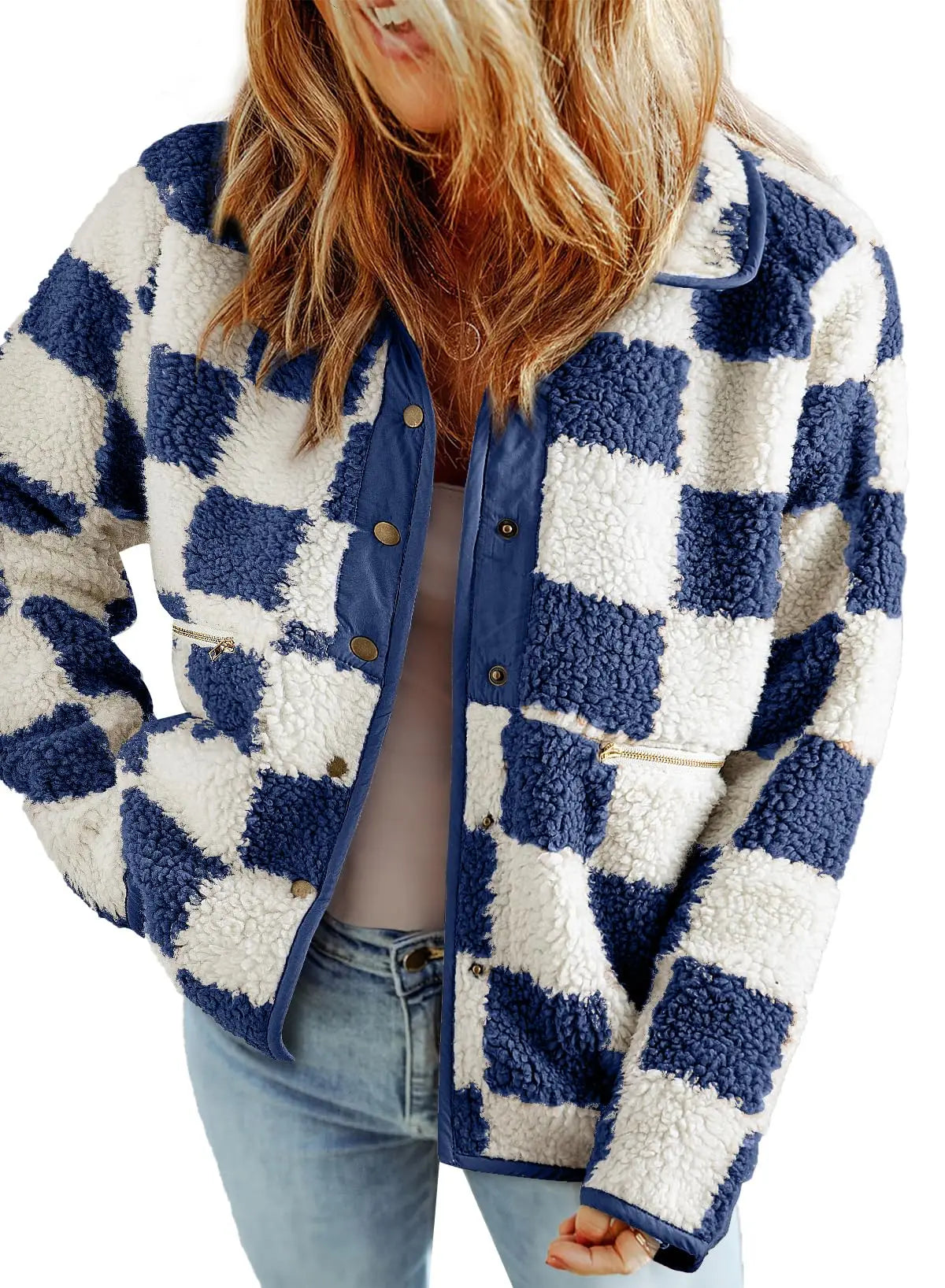 Briana | Abrigo de cuadros vintage oversize para mujer, cálido y acogedor