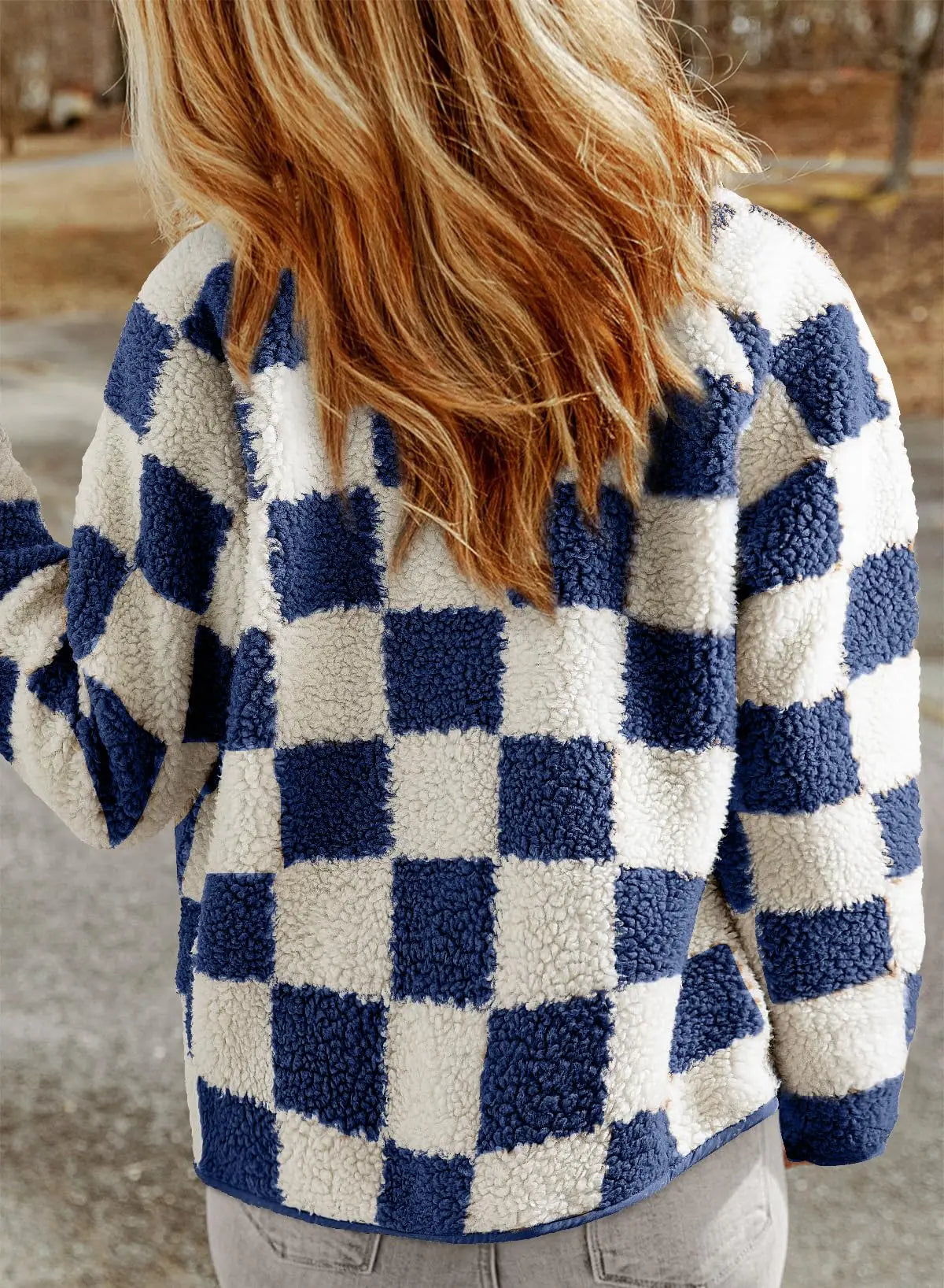 Briana | Abrigo de cuadros vintage oversize para mujer, cálido y acogedor