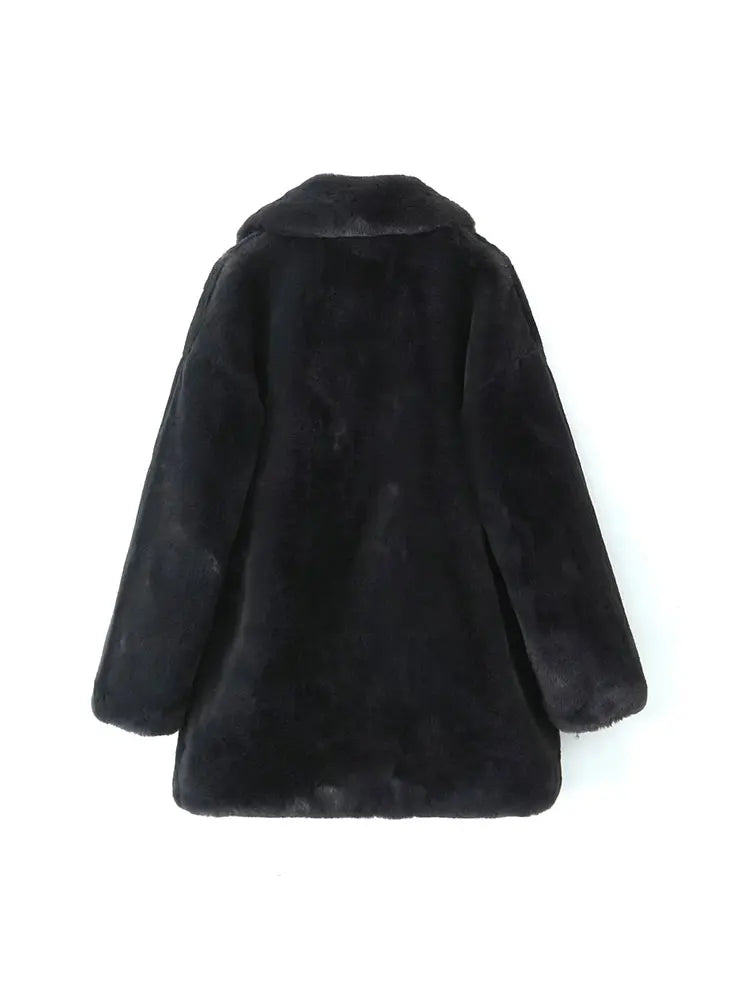 Calista | Chaqueta de faux fur para mujer de fibra de poliéster