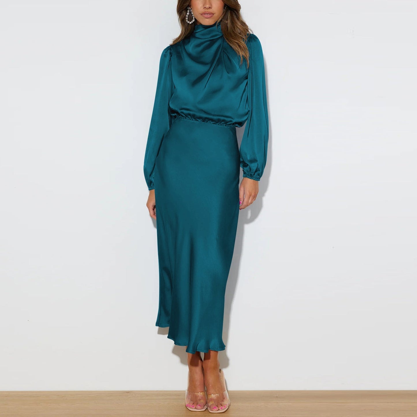 Mawnwela | Vestido largo de satén