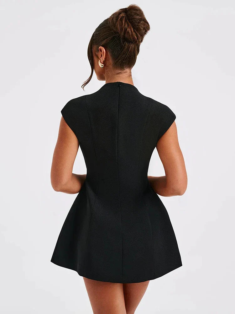 Anna | Mini vestido sin mangas negro sexy