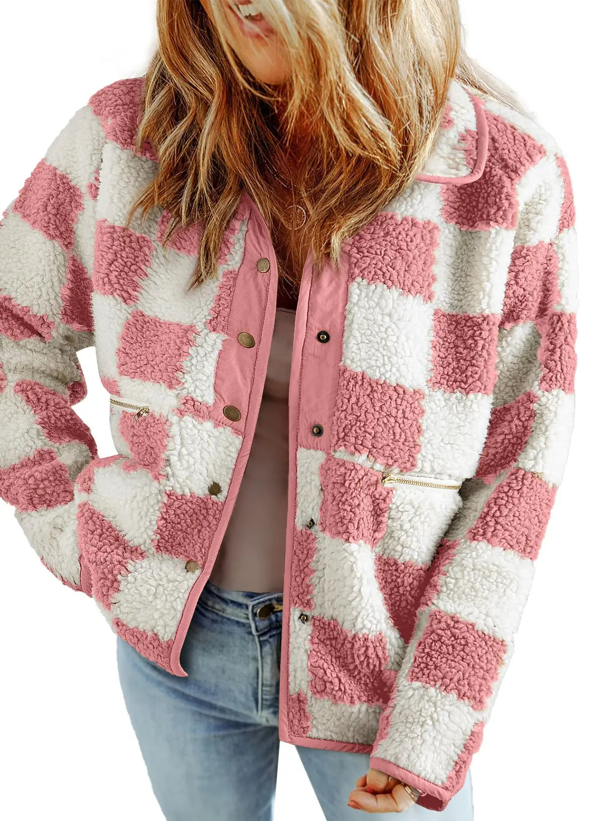 Briana | Abrigo de cuadros vintage oversize para mujer, cálido y acogedor