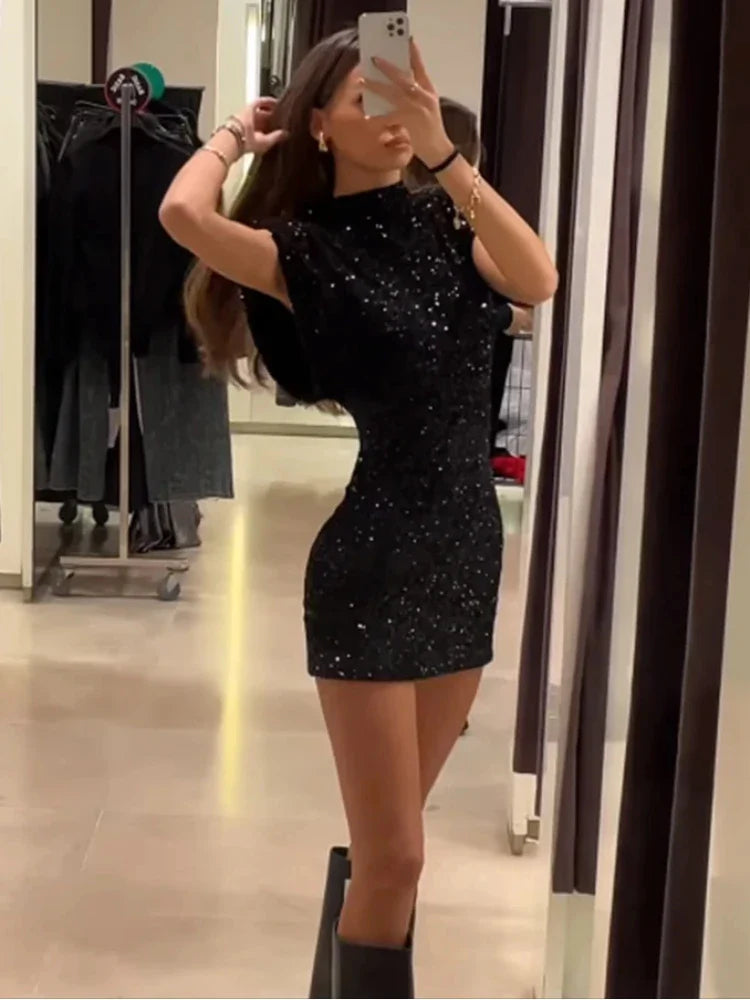 Aida | Elegante mini vestido de lentejuelas para mujeres