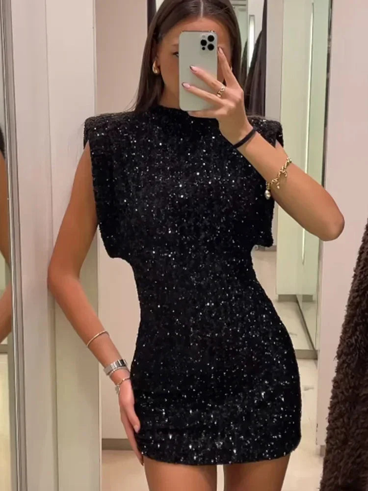 Aida | Elegante mini vestido de lentejuelas para mujeres