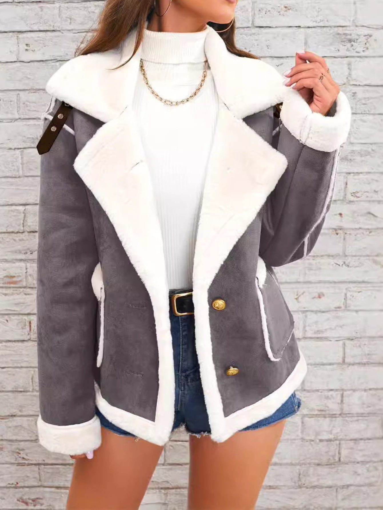 Isidora – Chaqueta de invierno con forro de borrego