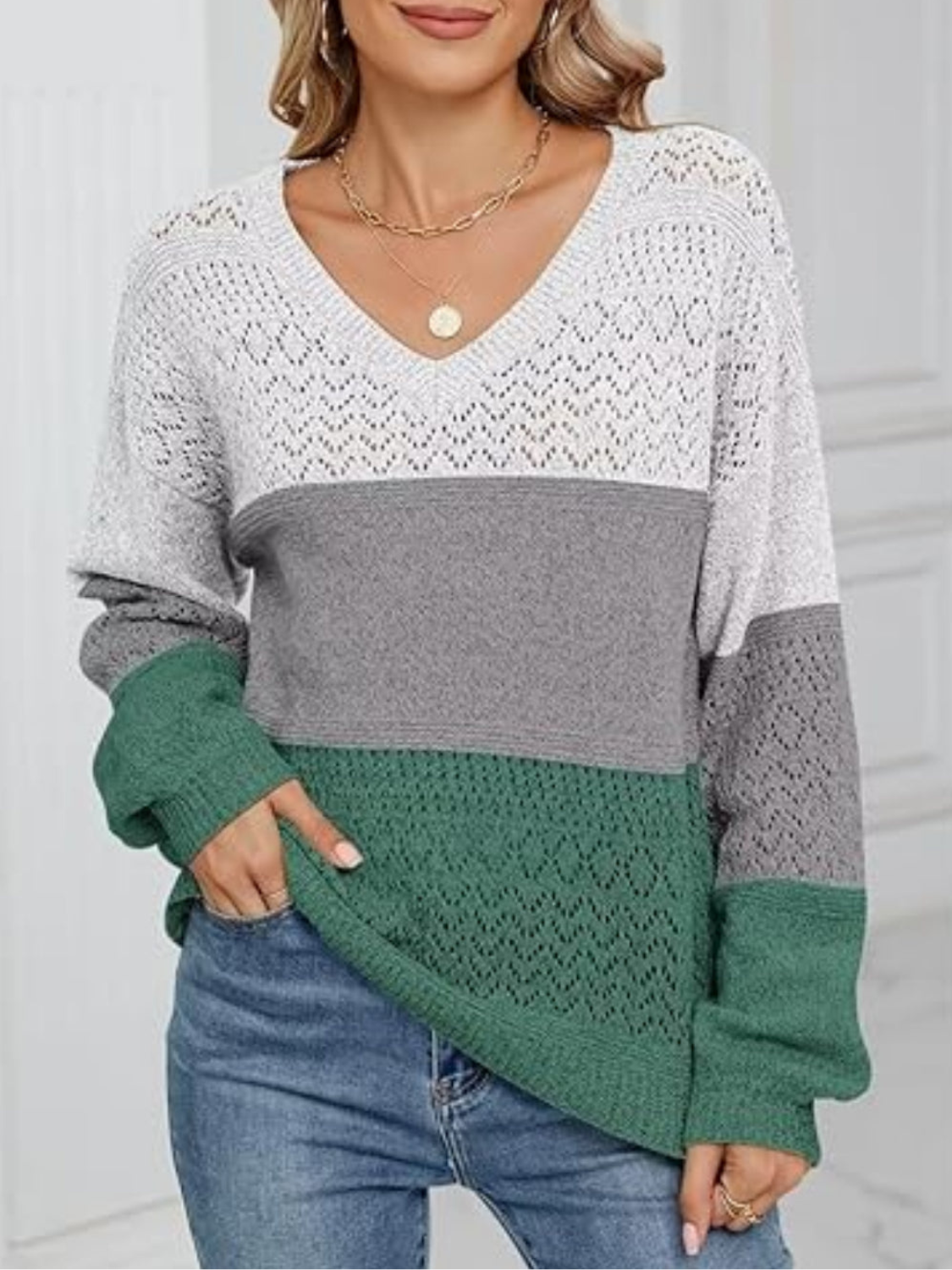 Valeria – Suéter tejido de estilo contemporáneo