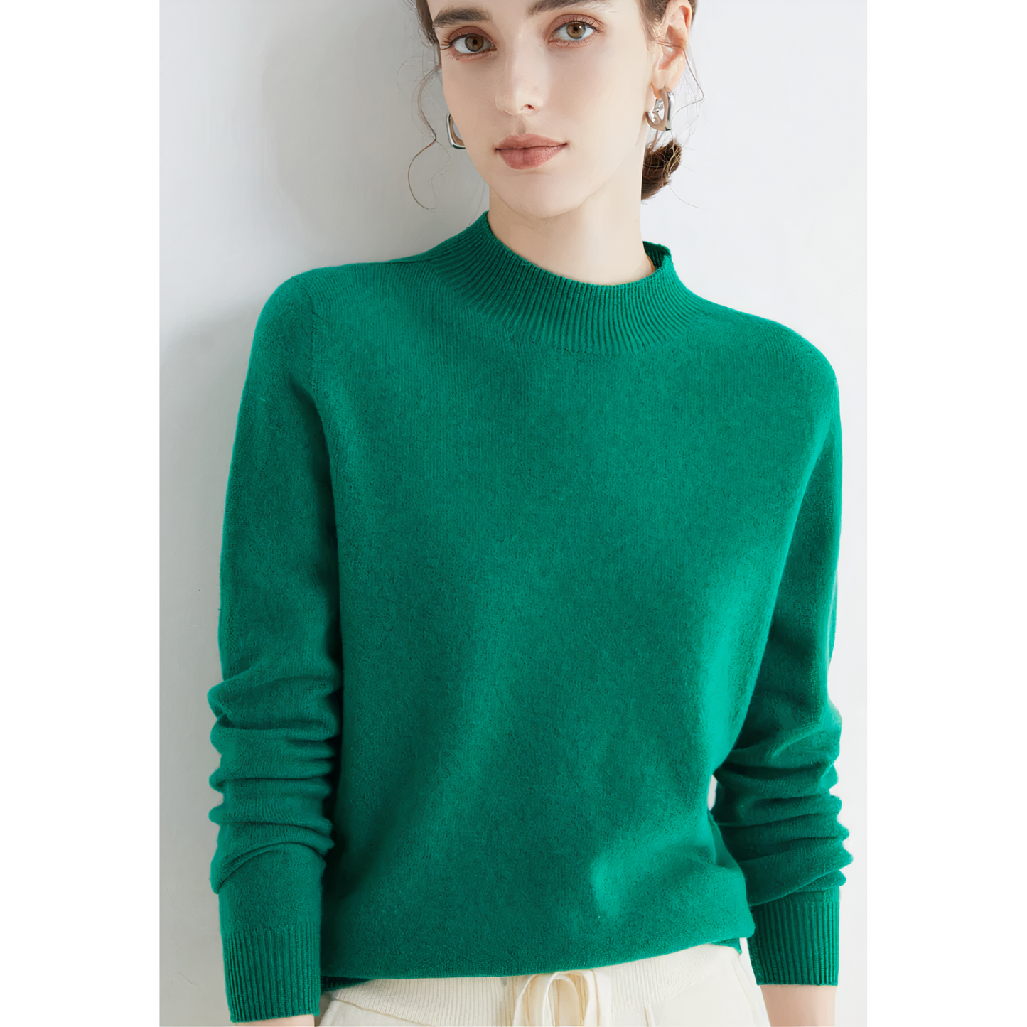 Isabella - Suéter mujer cuello redondo con manga larga