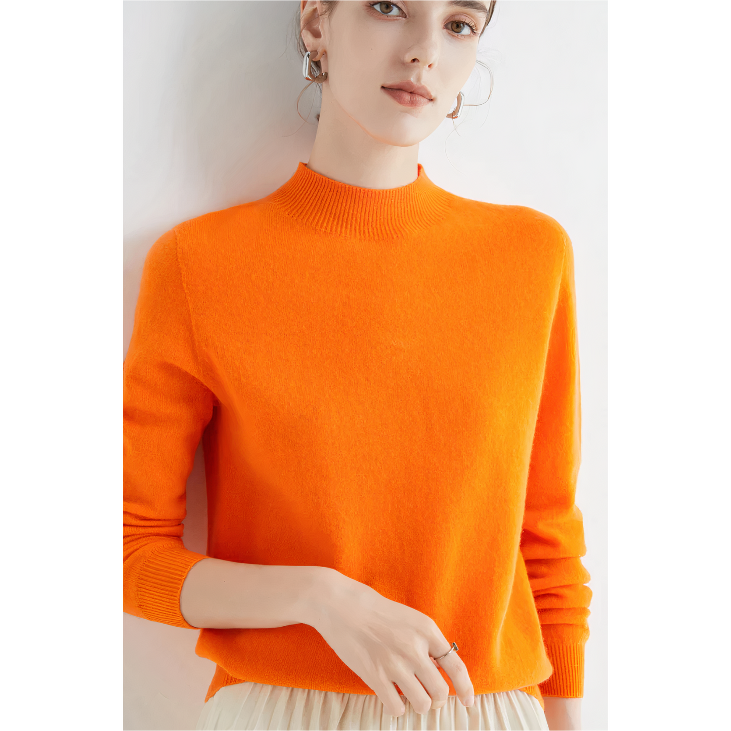 Isabella - Suéter mujer cuello redondo con manga larga