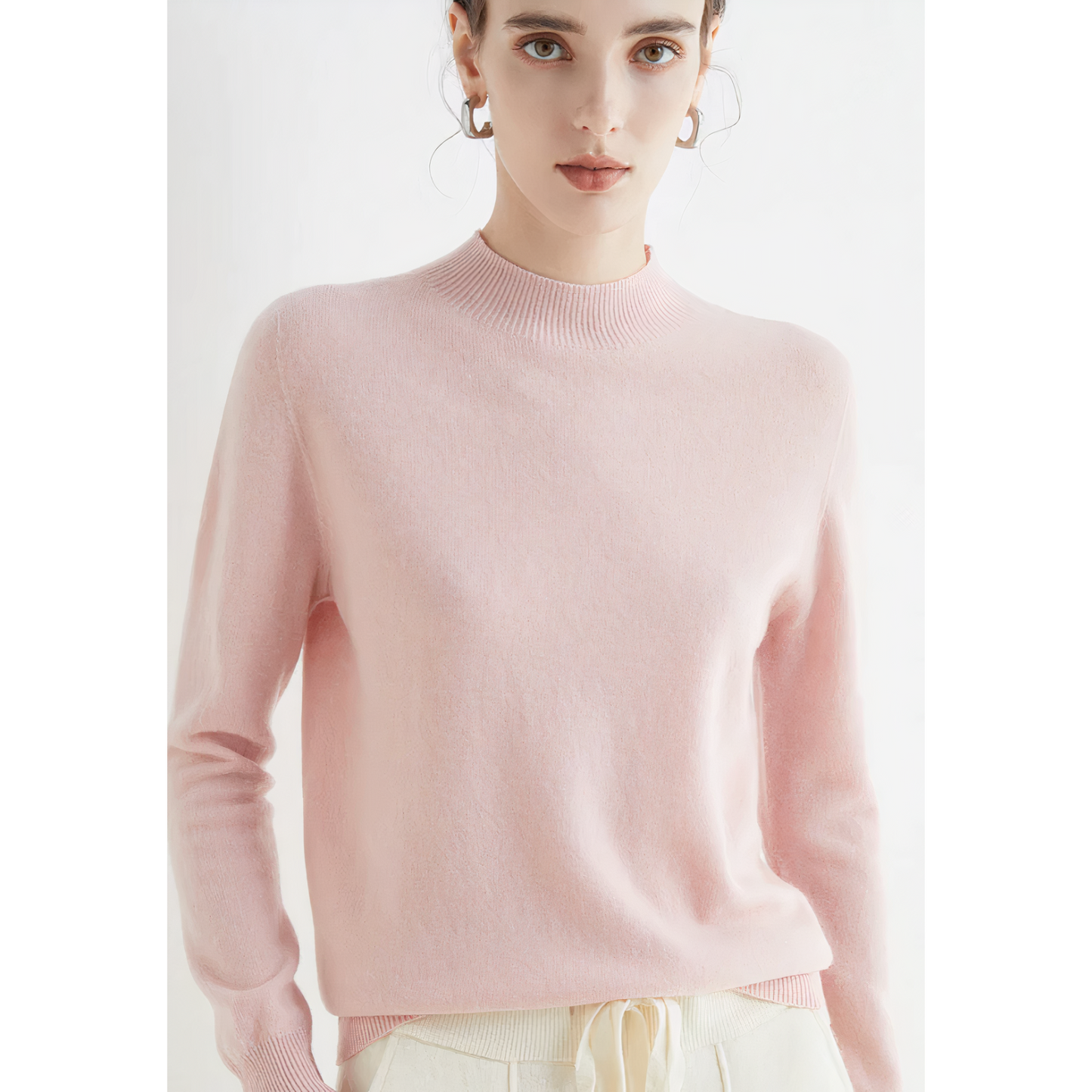 Isabella - Suéter mujer cuello redondo con manga larga
