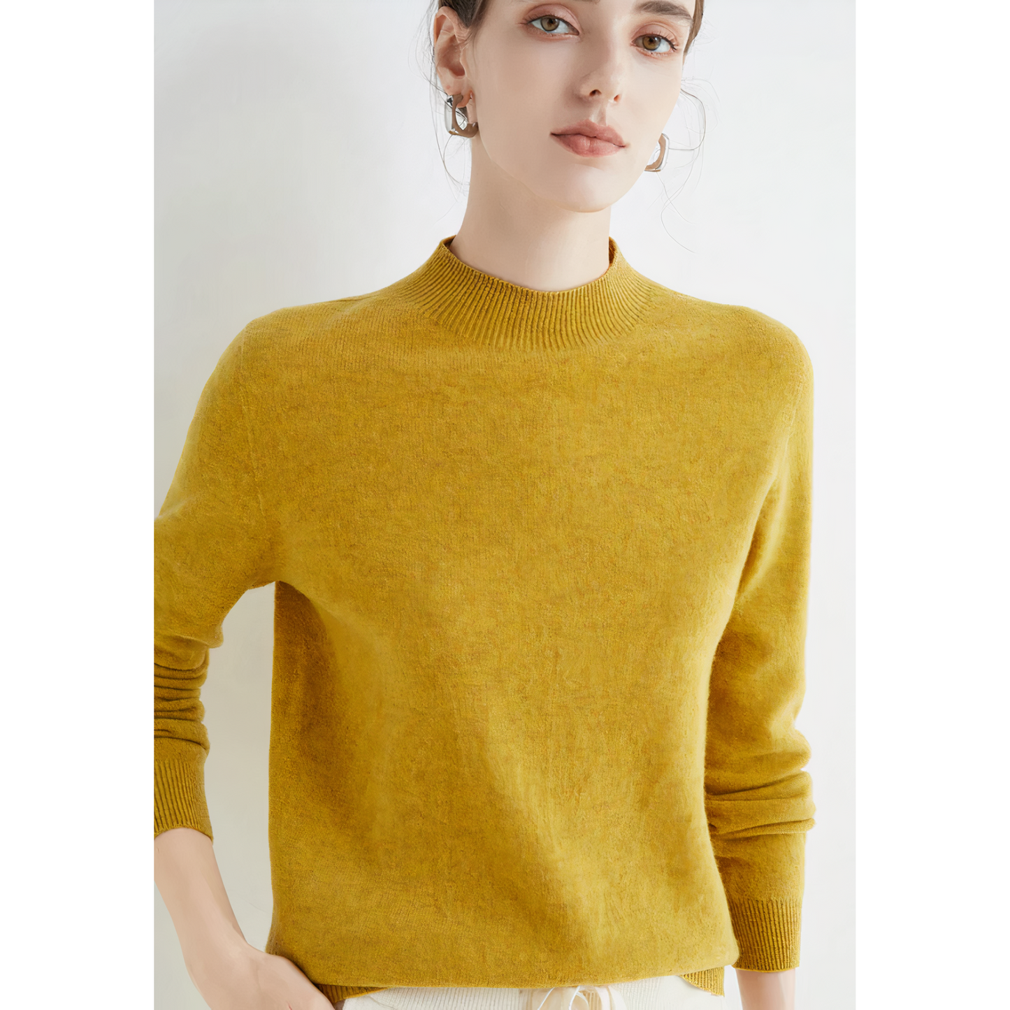 Isabella - Suéter mujer cuello redondo con manga larga