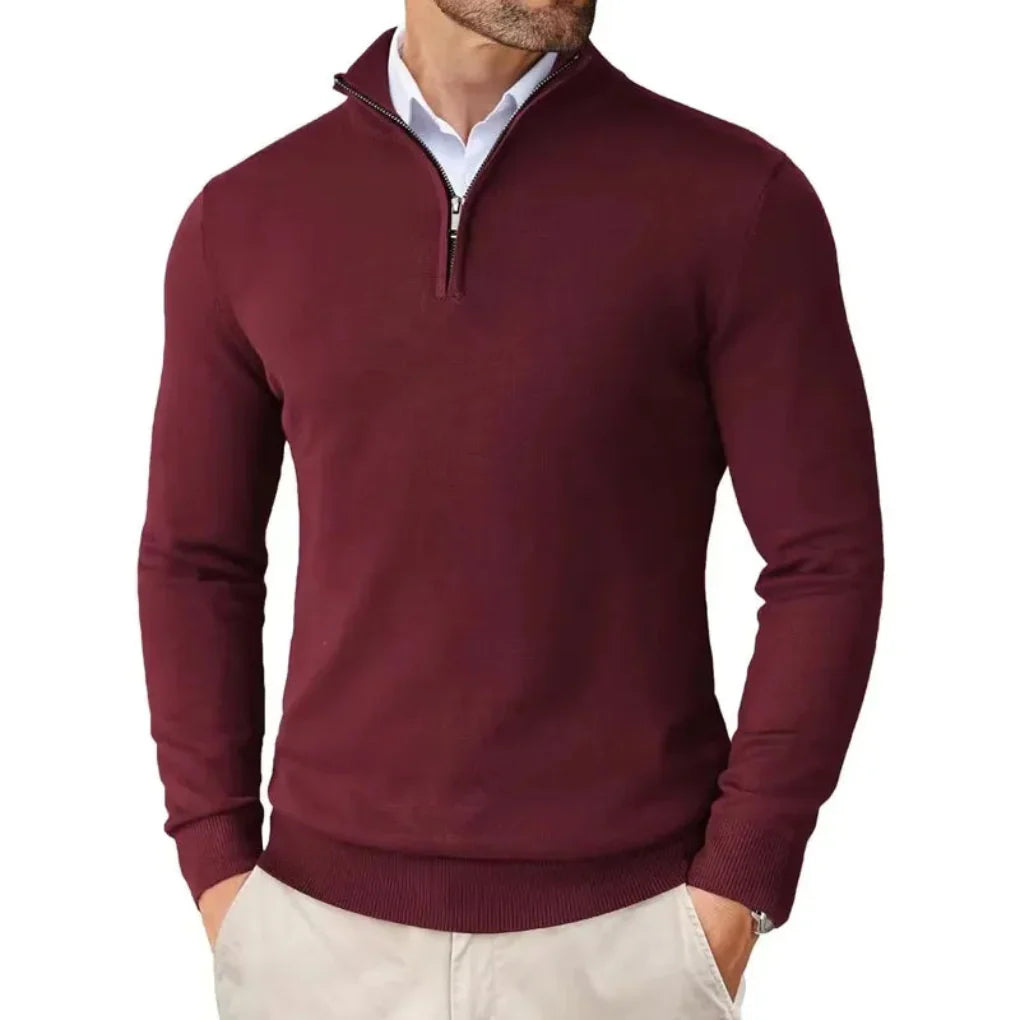 Daniel - Jersey hombre media cremallera casual