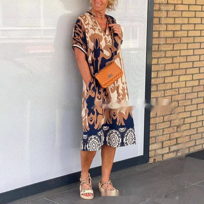 Carina - Vestido largo con estampado boho
