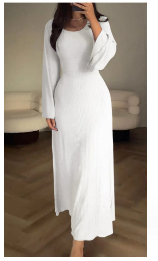 Arlette - Vestido midi de punto acanalado