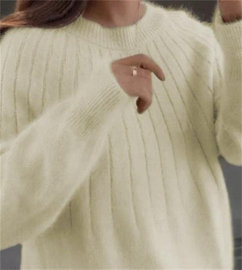 Clara - Suéter de punto suave con cuello redondo