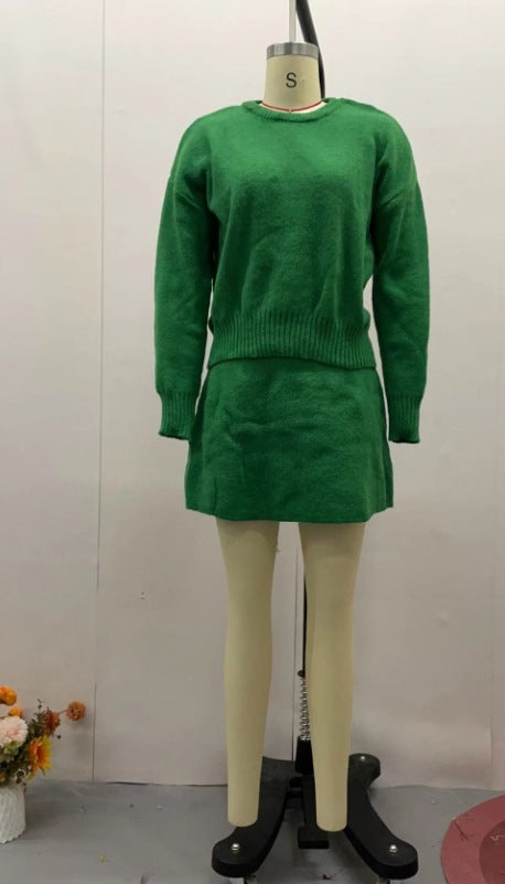 Camila - Conjunto de suéter oversize con falda corta mujer