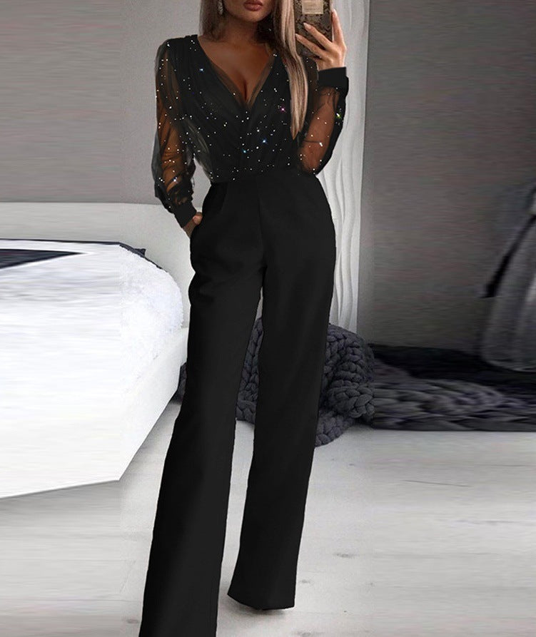 Vanessa - Elegante mono transparente con brillos