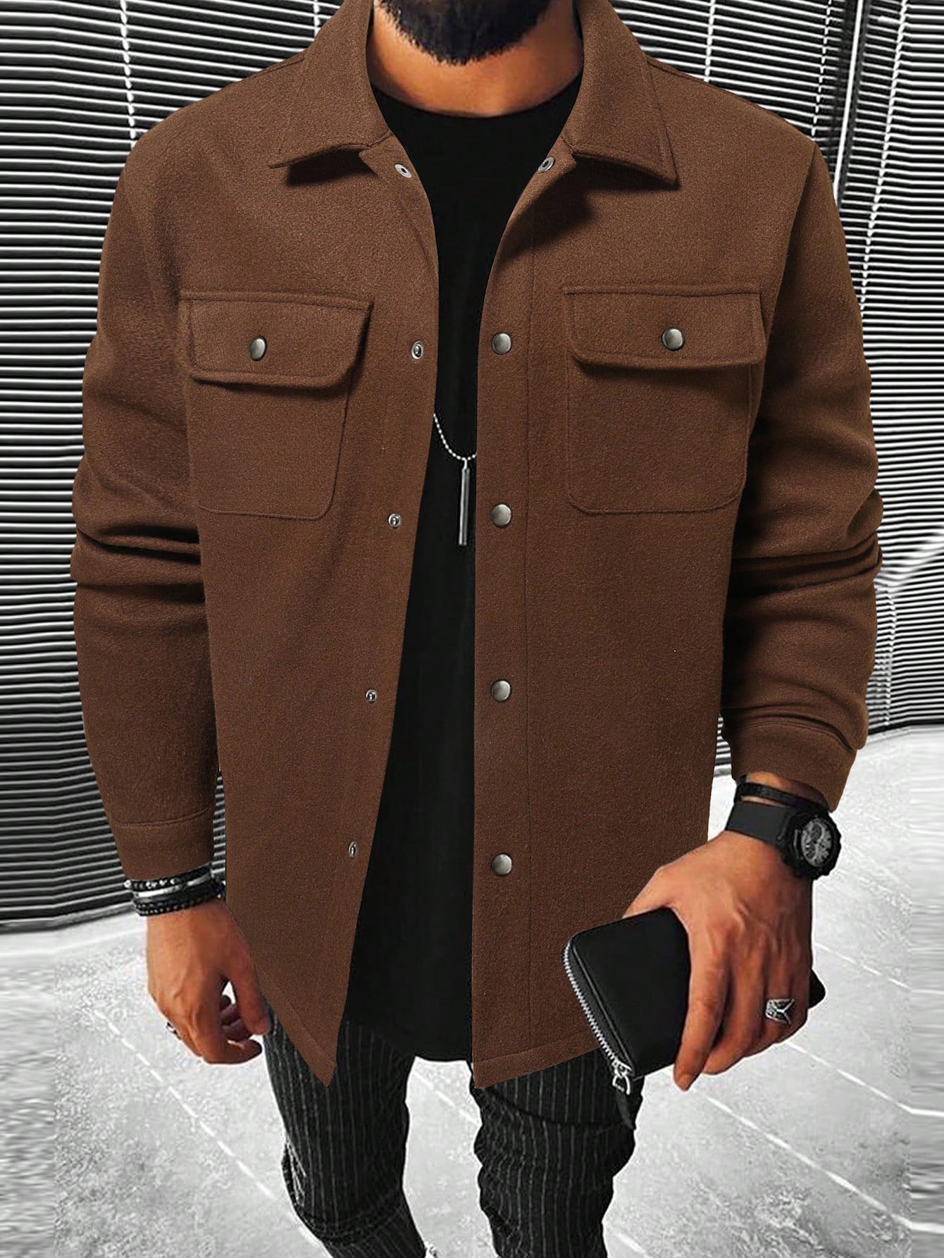Fernando - Camisa de lana con botones