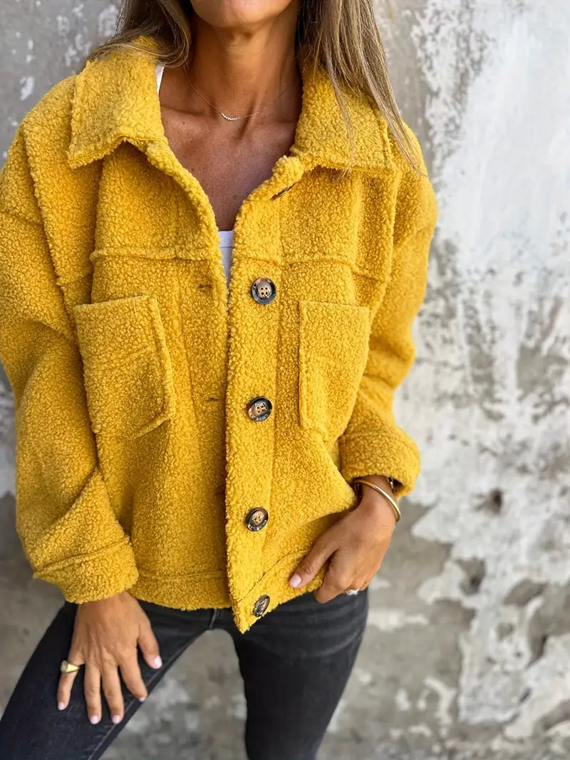 Camila – Teddy coat de invierno de lana de cordero para mujer