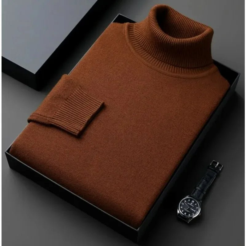 Hugo - Jersey hombre cuello alto básico casual