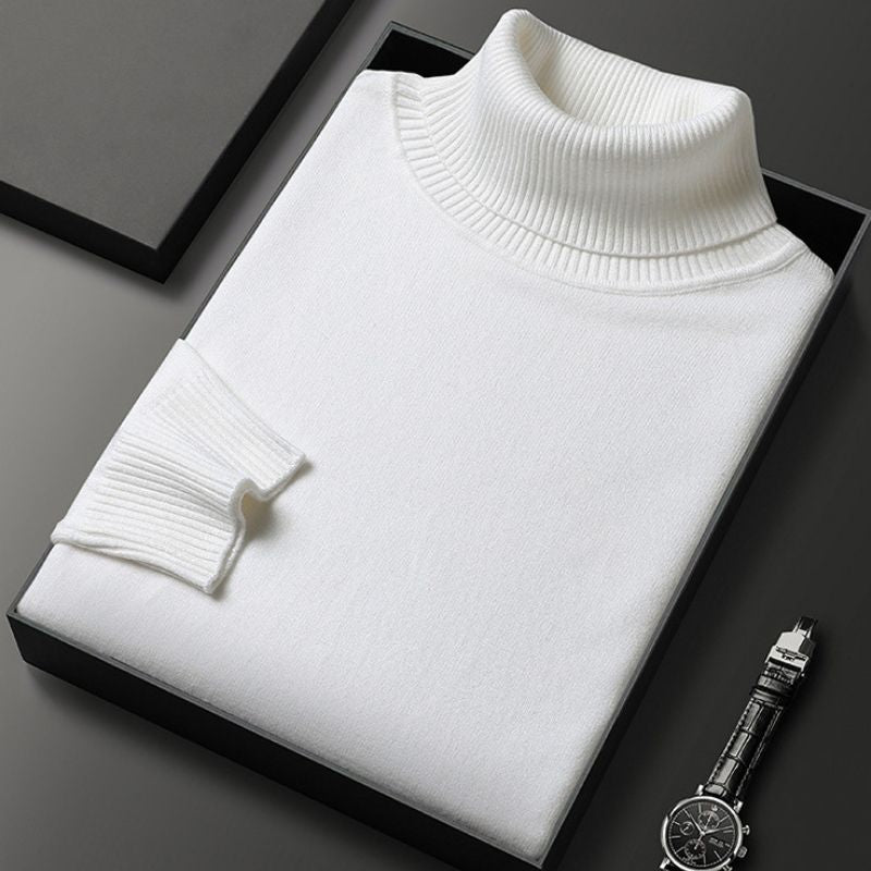 Hugo - Jersey hombre cuello alto básico casual
