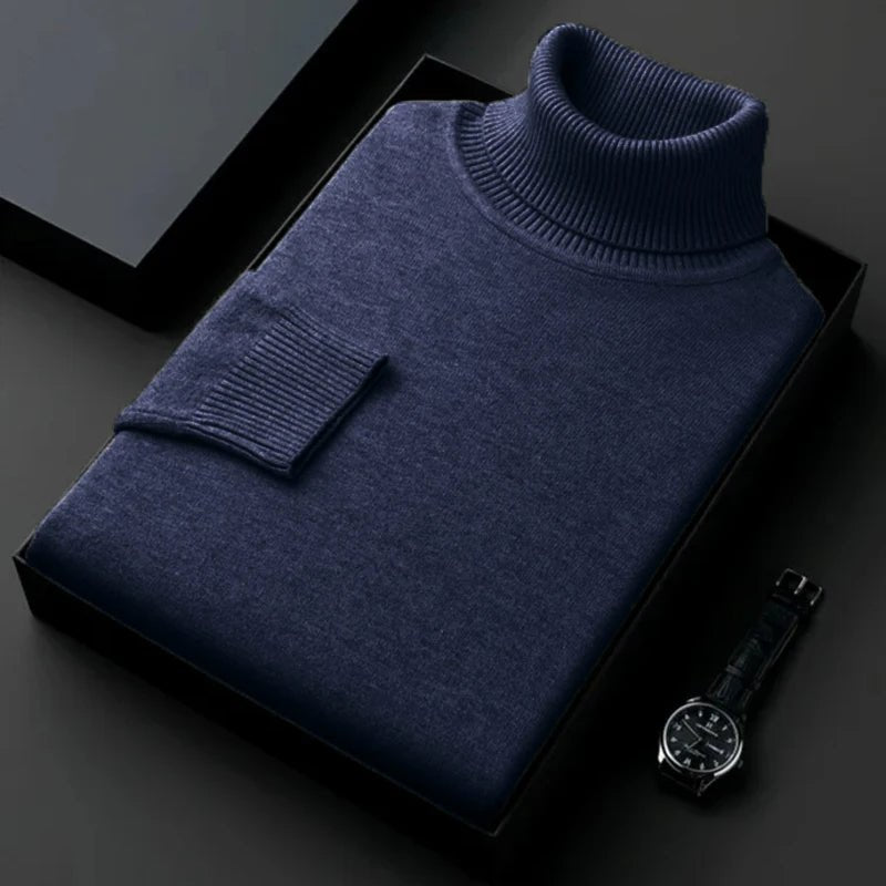 Hugo - Jersey hombre cuello alto básico casual
