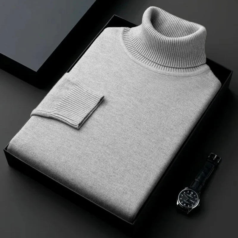 Hugo - Jersey hombre cuello alto básico casual