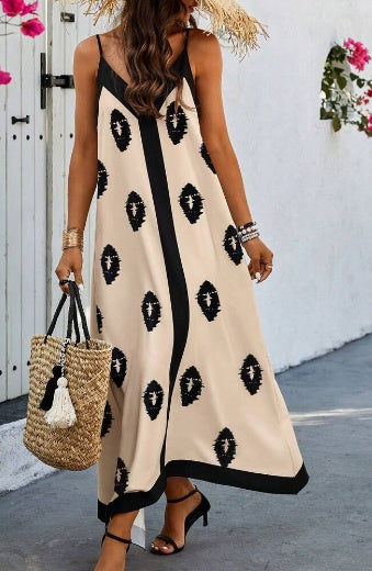 Marina - Vestido largo holgado con tirantes
