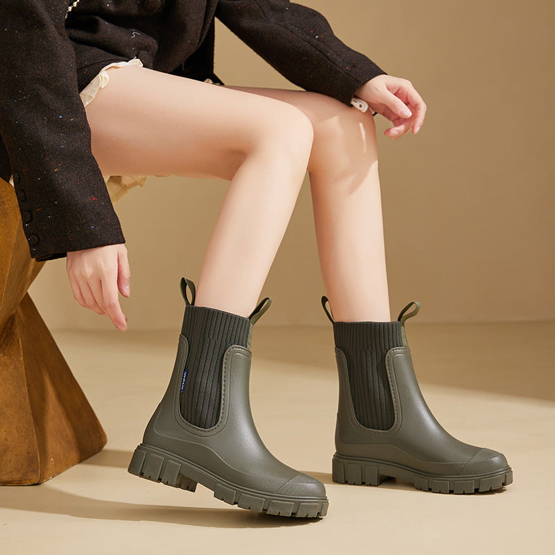Luna - Botines de mujer impermeables con suela gruesa