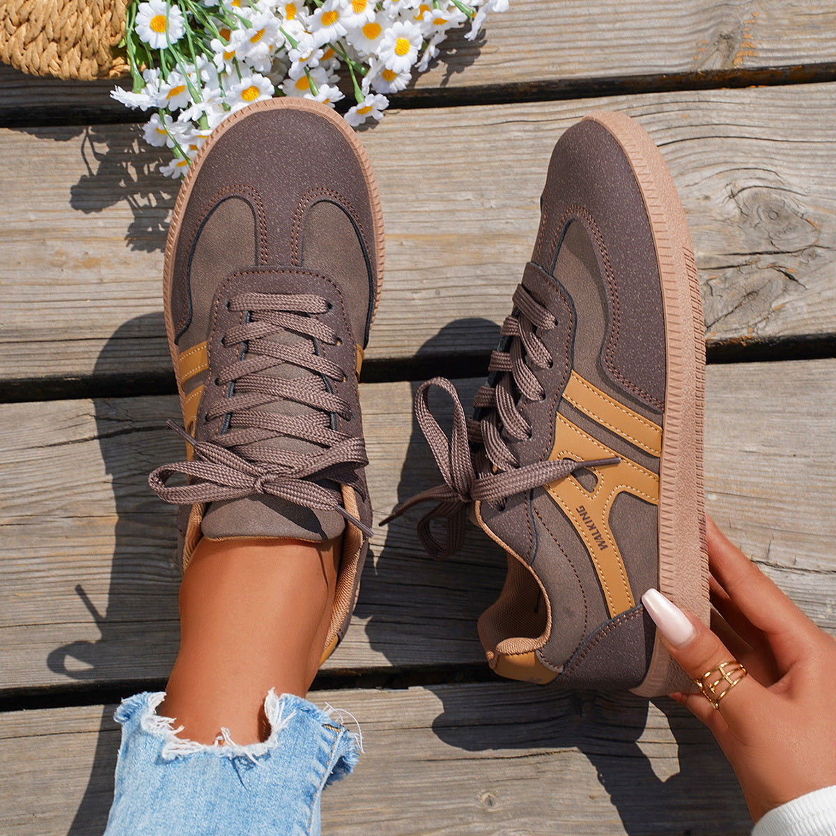 Natalia - Zapatillas deportivas casuales con cordones