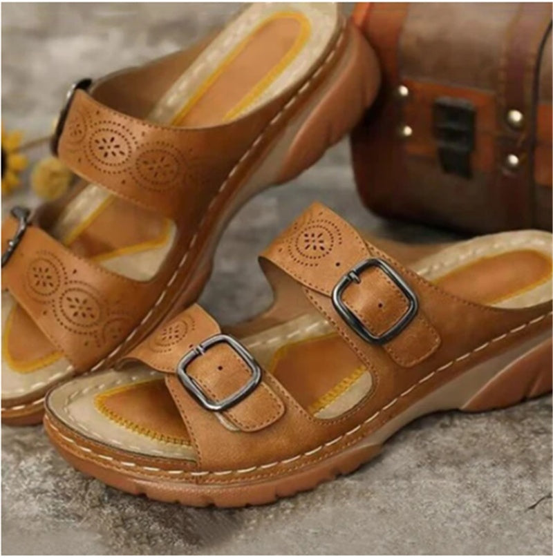 Cheryl - Sandalias de cuña tipo zueco