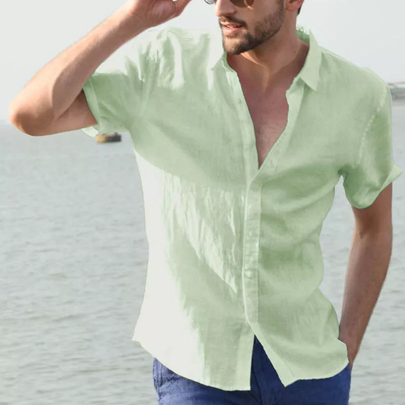 Luca - Camisa de lino de manga corta