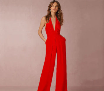 Claudia - Elegante mono con escote profundo