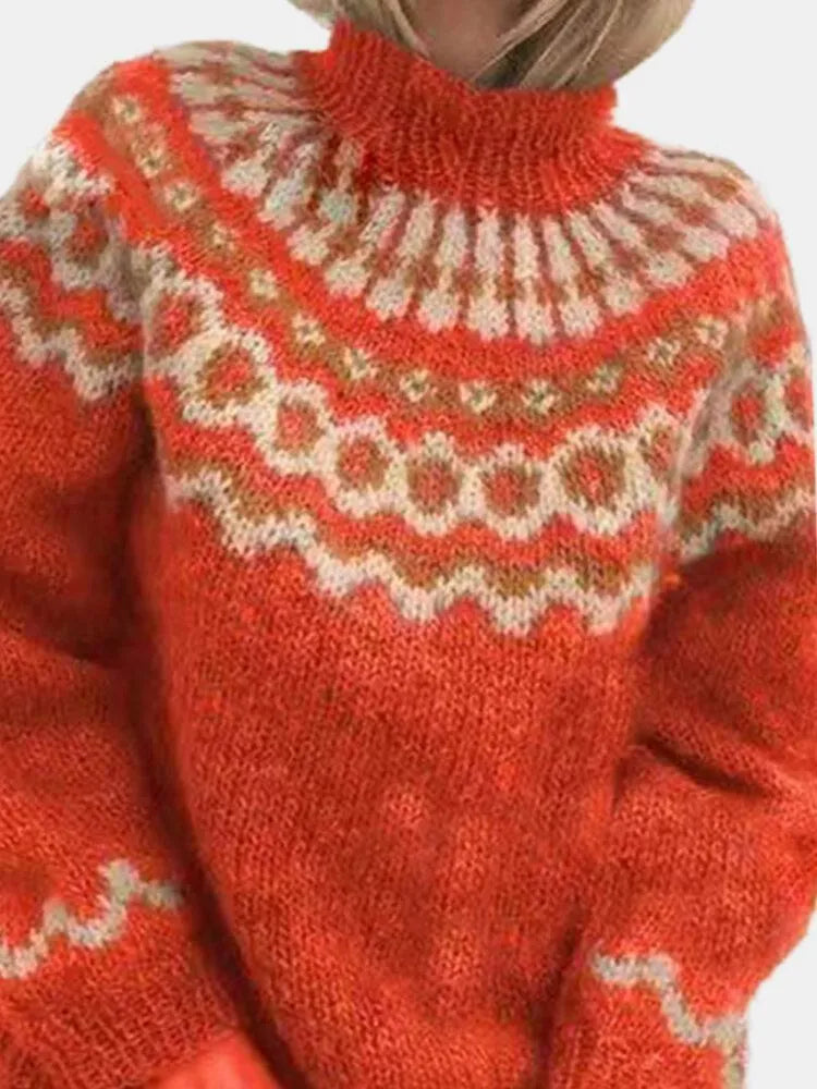 Elena - Suéter cashmere tejido jacquard mujer