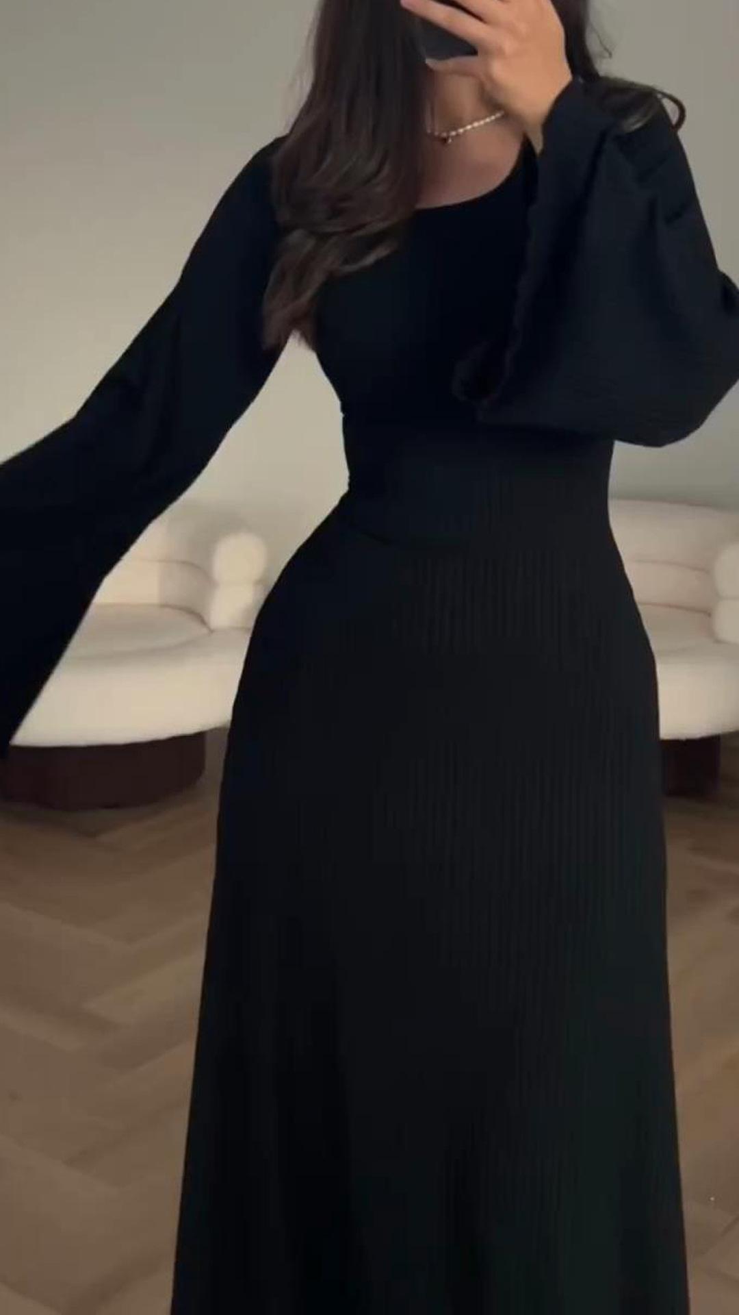 Arlette - Vestido midi de punto acanalado