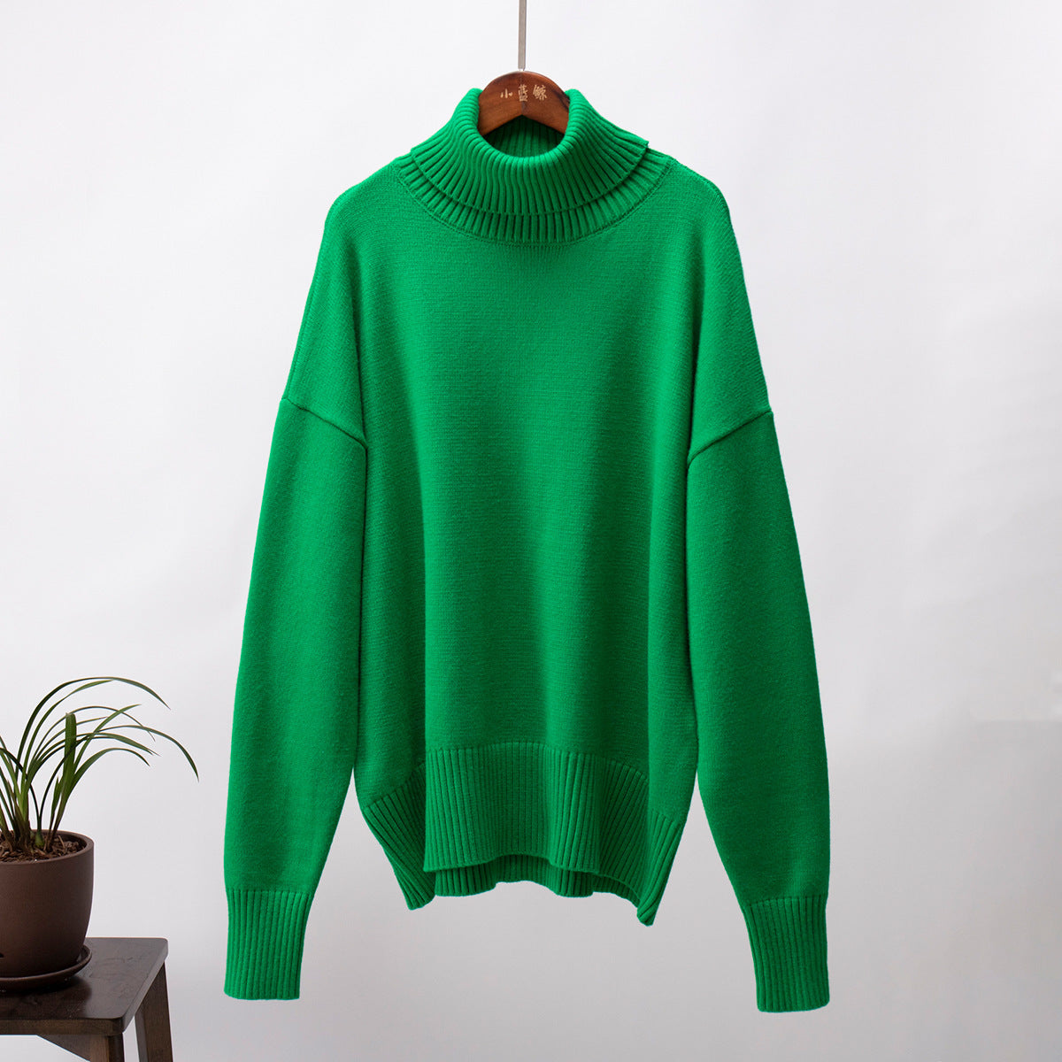 Carlota - Jersey de cuello alto oversize de lana