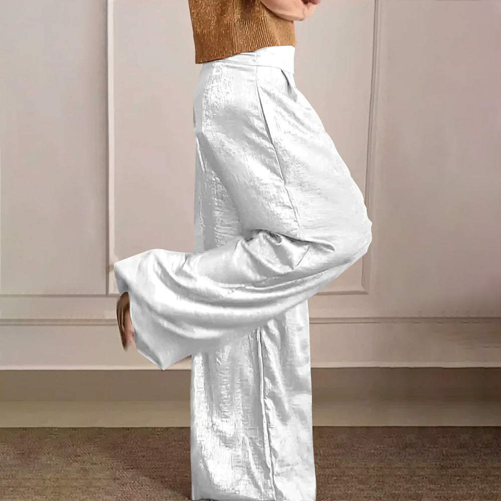 Gala - Pantalones anchos dorados metalizados