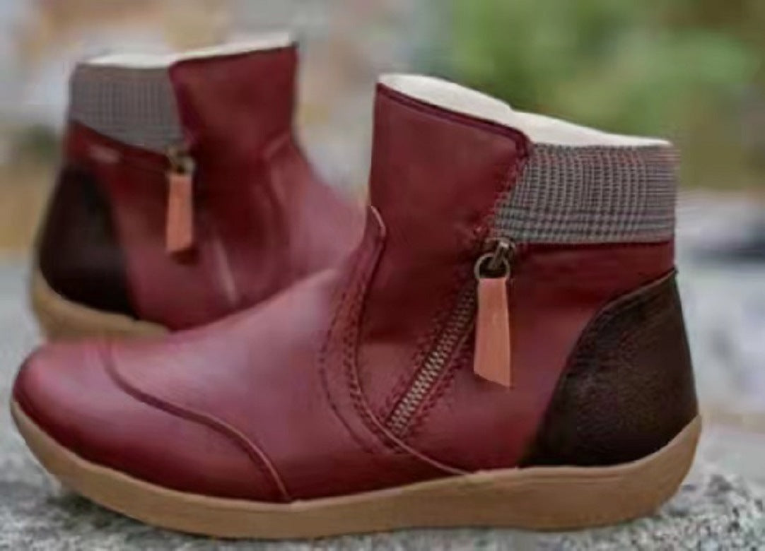 Lucía - Botines de cuero con forro de poliéster