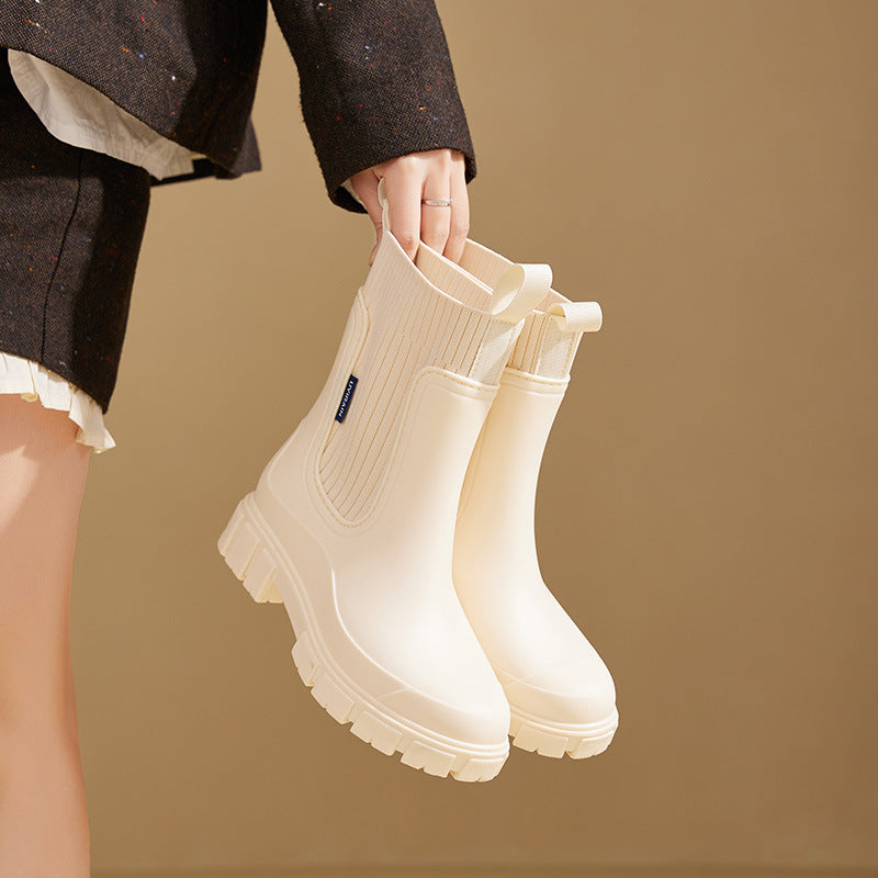 Luna - Botines de mujer impermeables con suela gruesa