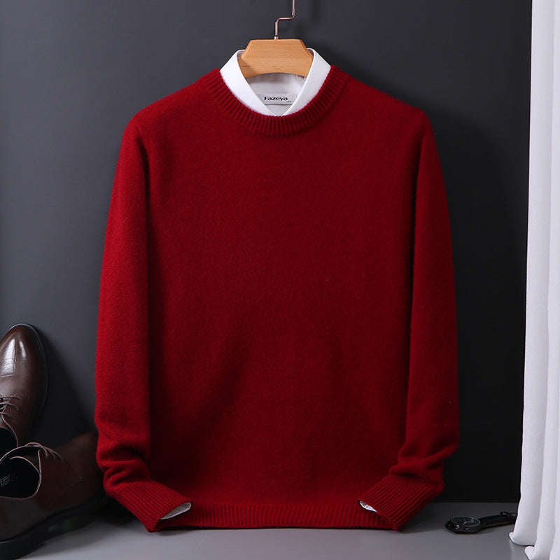 Javier - Elegante jersey rojo de lana