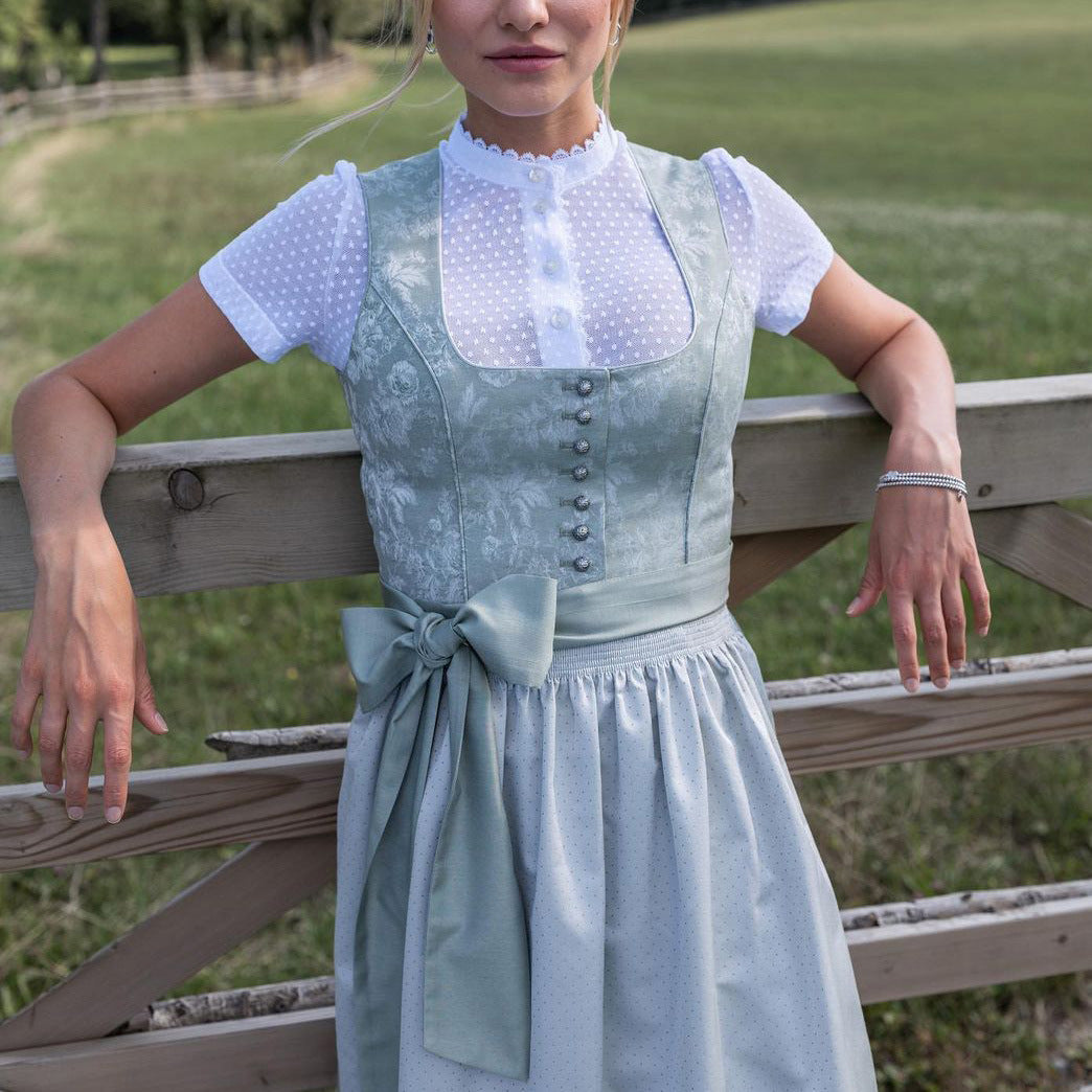Jamella - Vestido dirndl campestre con elegante lazo