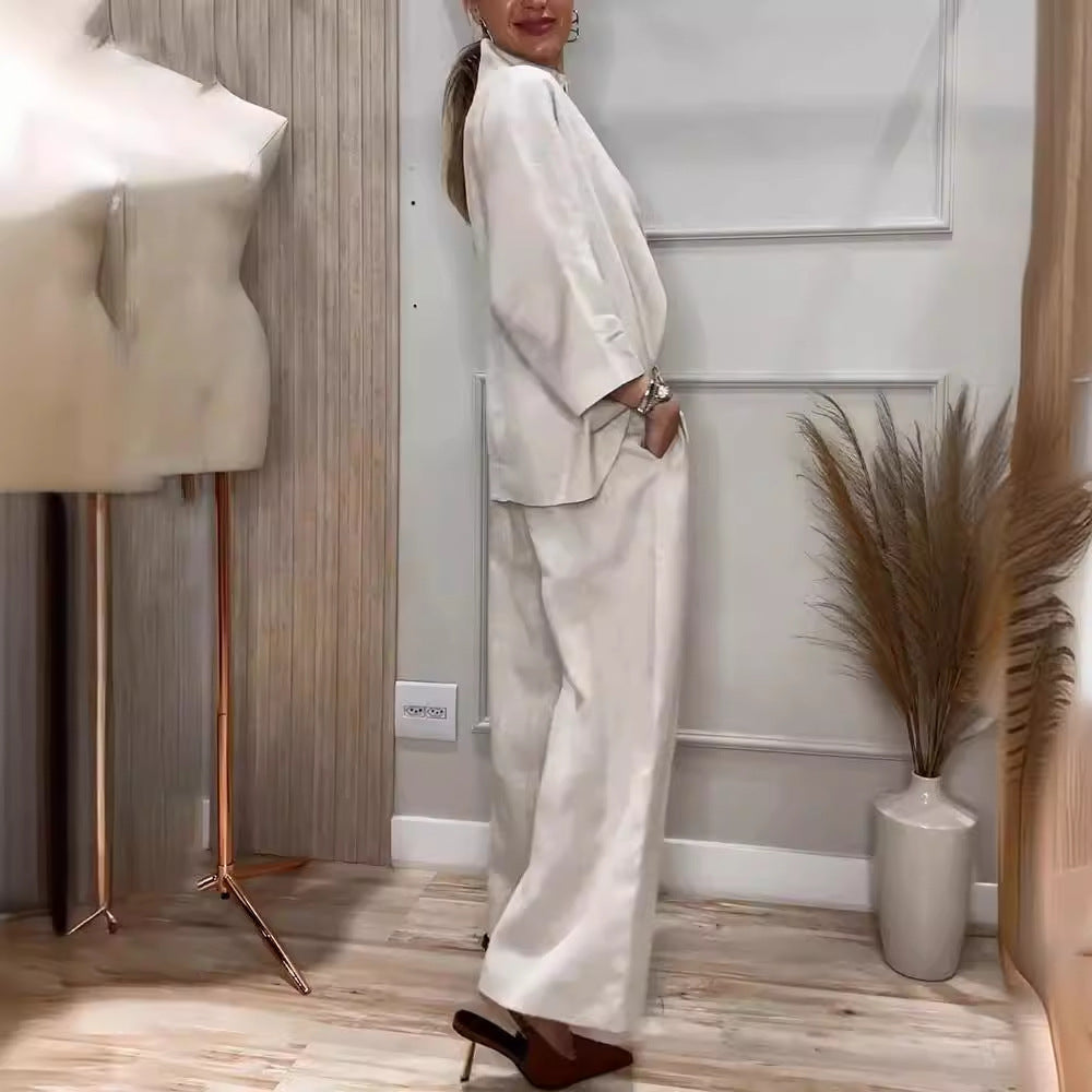 Ines - Conjunto de pantalón abotonado oversize