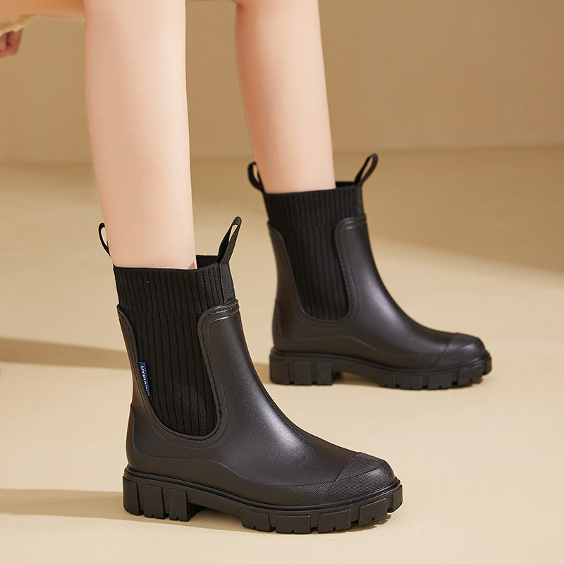 Luna - Botines de mujer impermeables con suela gruesa