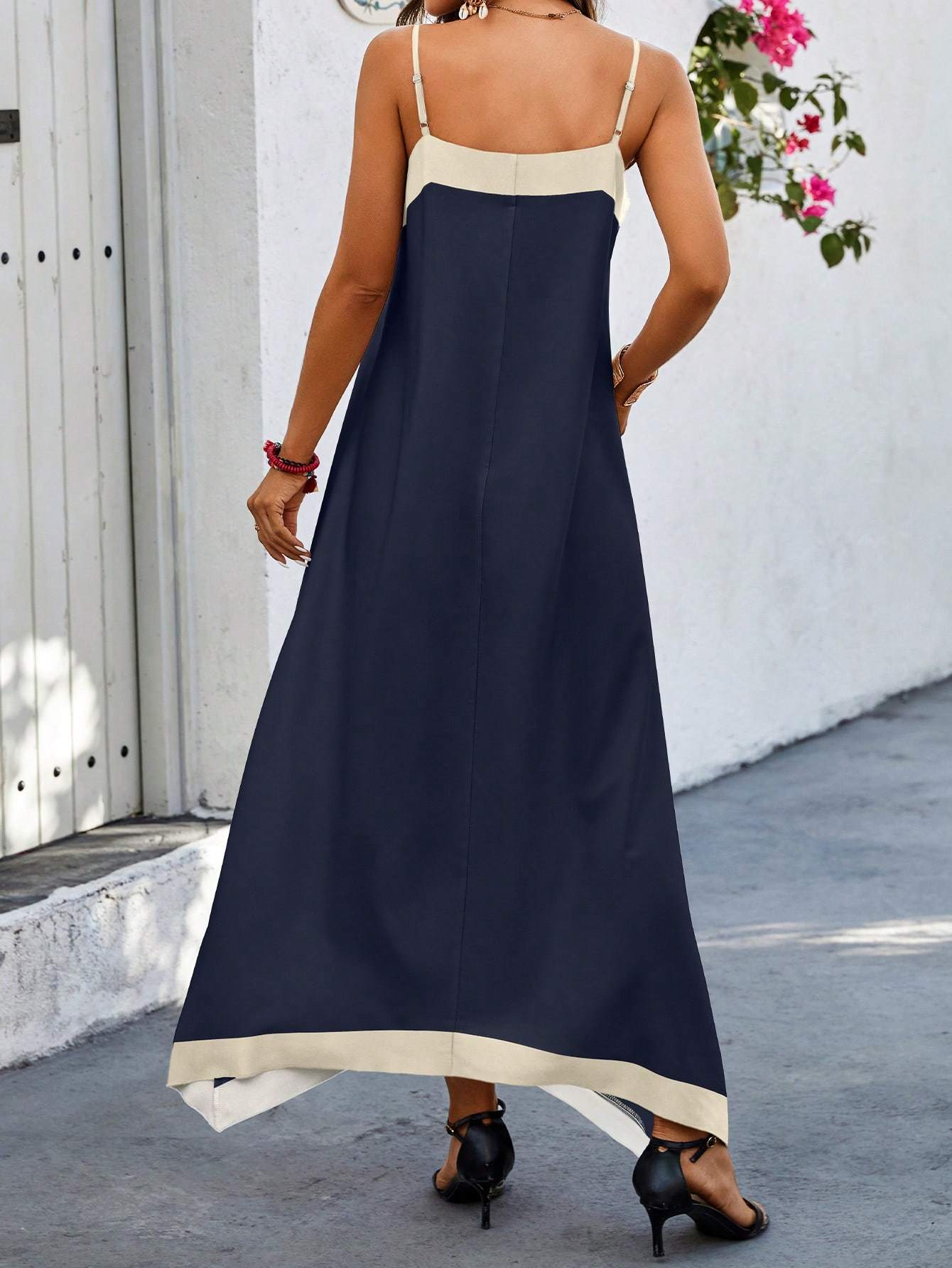 Marina - Vestido largo holgado con tirantes