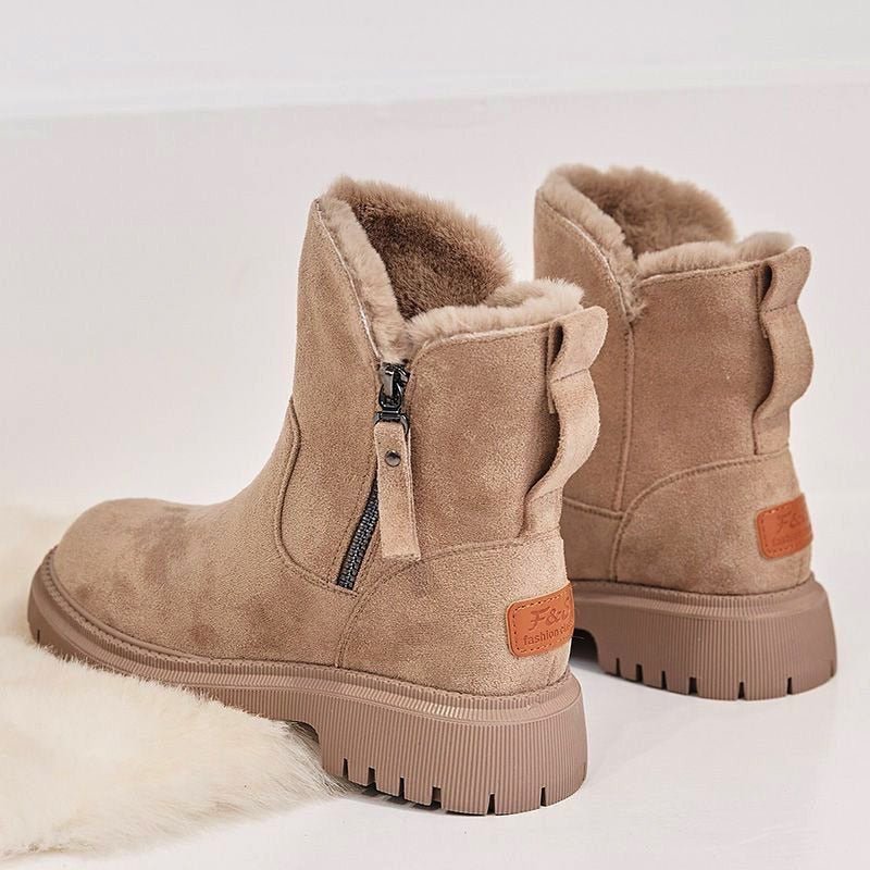 Lucía - Botines de invierno mujer planos con cremallera