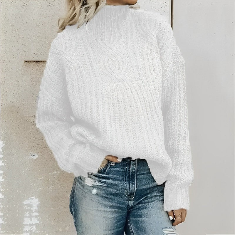 Emma – Jersey de Punto Grueso con Diseño Trenzado