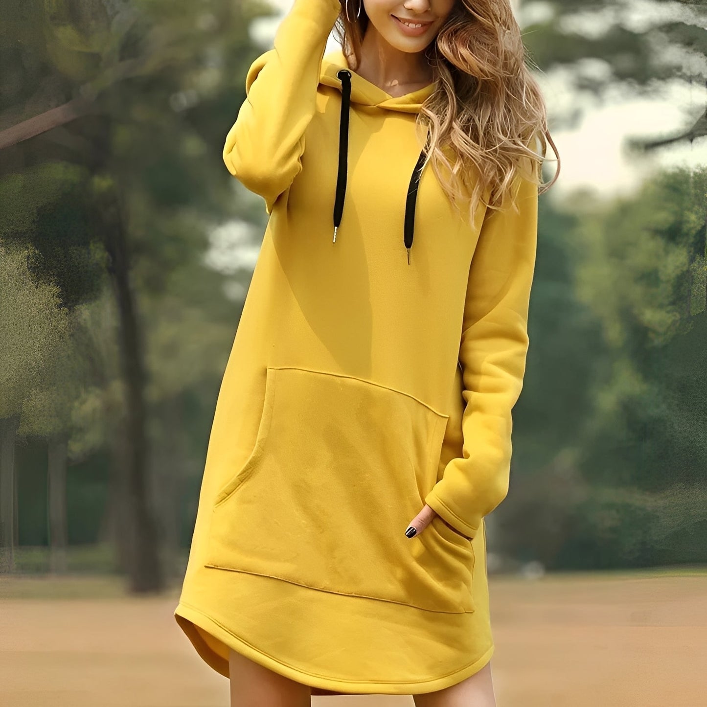 Lucía – Vestido sudadera con capucha
