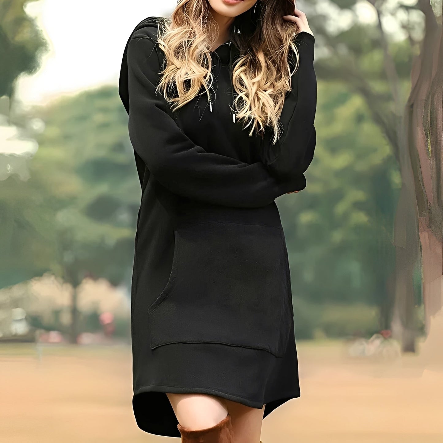 Lucía – Vestido sudadera con capucha