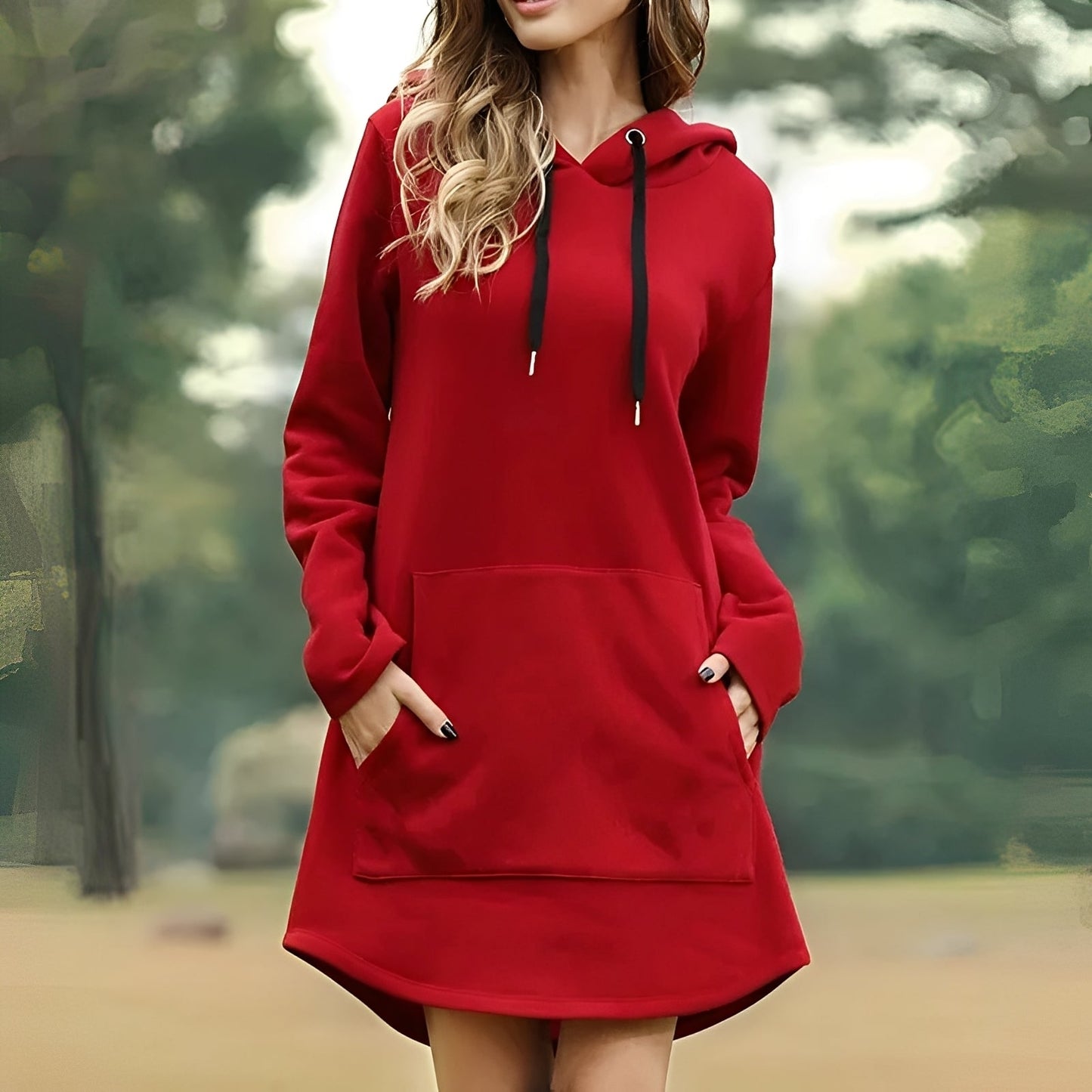 Lucía – Vestido sudadera con capucha